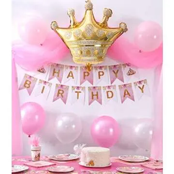 Princess Party Supplies Set for 16 Guests