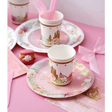 Princess Party Supplies Set for 16 Guests