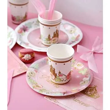 Princess Party Supplies Set for 16 Guests