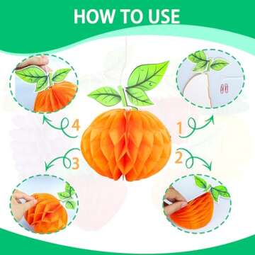 6Pcs Fruit Honeycomb Centerpieces for Summer Parties