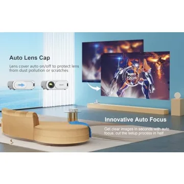 Jimveo E30 Projector with AI Autofocus and Bluetooth