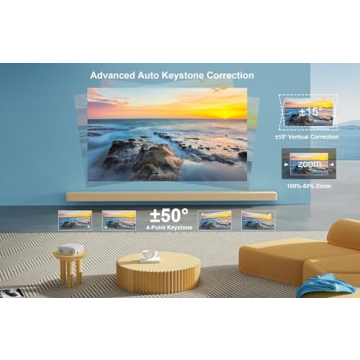 Jimveo E30 Projector with AI Autofocus and Bluetooth