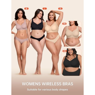 Comfortable Plus Size Wireless Push Up Bra 4XL