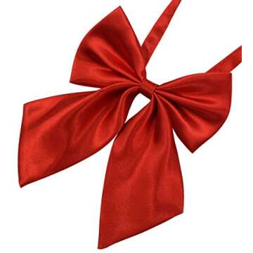 Womens Bow Tie for School Girls & Office Ladies - Cosplay & Halloween Costume Accessories