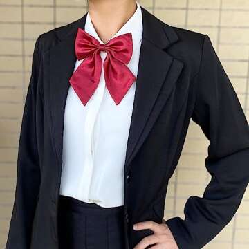Womens Bow Tie for School, Office & Cosplay Style