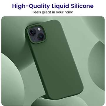OTOFLY Designed for iPhone 13 Case, Silicone Shockproof Slim Thin Phone Case for iPhone 13 6.1 inch Clover