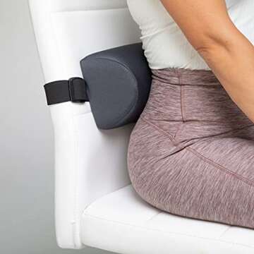 OPTP The Original McKenzie D-Section Lumbar Roll – USA-Made Low Back Lumbar Support Pillow for Office, Back Pillow for Car and Travel. The Preferred Lumbar Pillow of Physical Therapists.