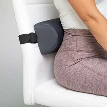 OPTP The Original McKenzie D-Section Lumbar Roll – USA-Made Low Back Lumbar Support Pillow for Office, Back Pillow for Car and Travel. The Preferred Lumbar Pillow of Physical Therapists.