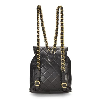 Chanel Pre-Loved Black Quilted Backpack Medium