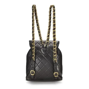 Chanel Pre-Loved Black Quilted Backpack Medium
