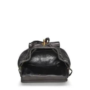Chanel Pre-Loved Black Quilted Backpack Medium