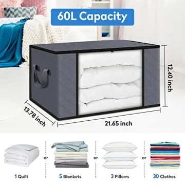 Fabspace Storage Bags for Clothes and Bedding - 60L Capacity