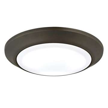 Westinghouse 6323200 LED Indoor/Outdoor Dimmable Surface Mount Wet Location, Oil Rubbed Bronze Finish with Frosted Lens