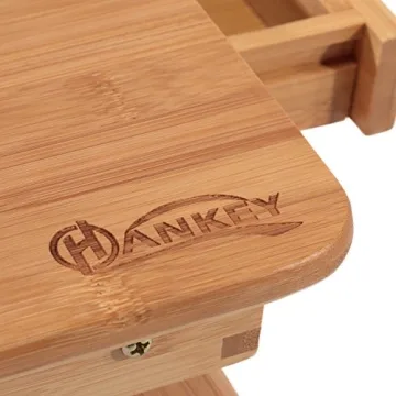HANKEY Bamboo Adjustable Foldable Laptop Desk - Stylish & Portable