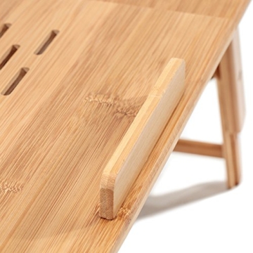 HANKEY Bamboo Adjustable Foldable Laptop Desk - Stylish & Portable