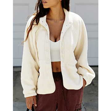 PRETTYGARDEN Women 2024 Fleece Jacket Stylish Winter Outerwear