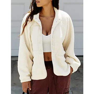 PRETTYGARDEN Women 2024 Fleece Jacket Stylish Winter Outerwear