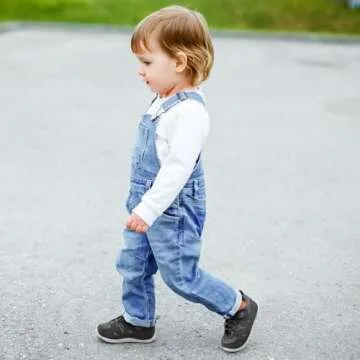 LeIsfIt Baby Boys Girls Shoes First Walking Shoes Toddler Shoes Breathable Sneakers Non-Slip Infant Shoes Crib Shoes Dark Grey 12-18 Months