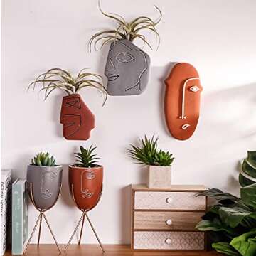 TERESA'S COLLECTIONS Modern Morandi Wall Mounted Planter