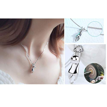 925 Sterling Silver Cat Eye Moonstone Apple/Cat Kitty Crystal Charms Pendant Necklace and Earring Set for Women (Lucky 3D Cat Kitty)
