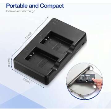 Powerextra 2-Pack NB-13L Battery and Rapid Dual USB Charger for Canon PowerShot G7 X Mark ii, G1 X Mark iii, G5 X, G7 X, G9 X, G9 X Mark ii, SX620 HS, SX720 HS, SX730 HS, SX740 HS Cameras