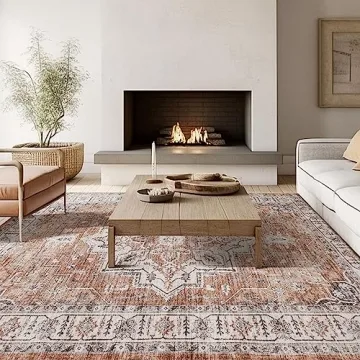 Befbee Washable Rug - 8x10 Non-Slip Area Rug