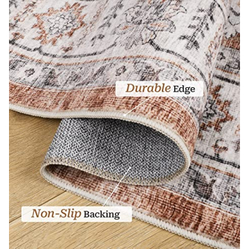 Befbee Washable Rug - 8x10 Non-Slip Area Rug