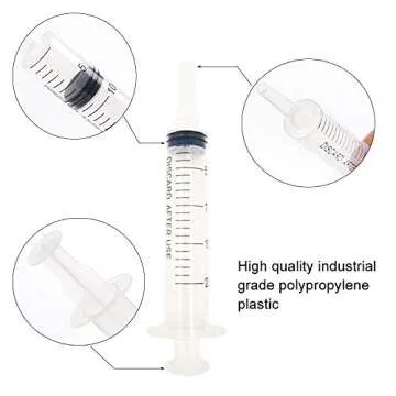 15 Pack 20ml Plastic Syringe with Caps by ZONPEN  - Versatile Tool for Liquid Needs