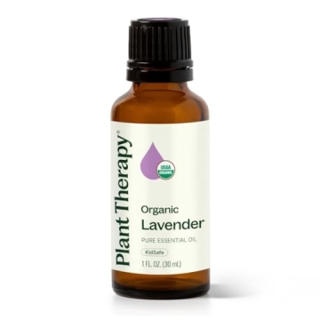 Plant Therapy Organic Lavender Essential Oil 30 mL for Relaxation and Wellness