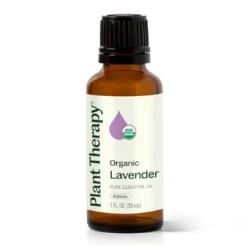 Plant Therapy Organic Lavender Essential Oil 30 mL for Relaxation and Wellness