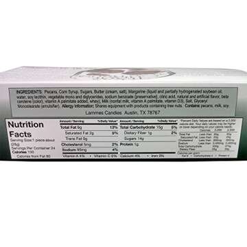 Lammes Texas Chewie Pecan Praline Candy 24 Piece Box - Enjoy Texas Pecans Combined With Chewy Pralines For A Gourmet Treat!