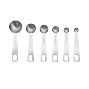 Chicago Metallic Stainless Steel Measuring Cups and Spoons, 11-Piece, silver