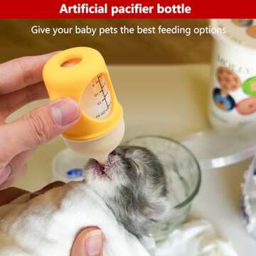 Puppy Bottles for Nursing，Kitten Bottles for Nursing，Pet Feeding Bottle，(Yellow- 20ml)