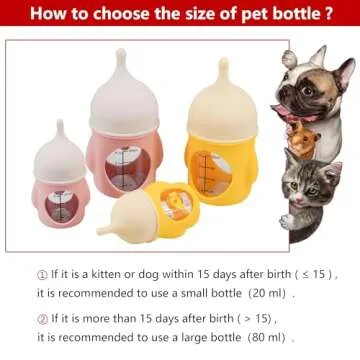 Soft Silicone Pet Feeding Bottle for Puppies and Kittens