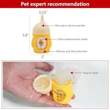 Soft Silicone Pet Feeding Bottle for Puppies and Kittens
