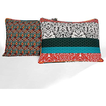 Vibrant Lush Decor Boho Stripe Reversible Quilt Set