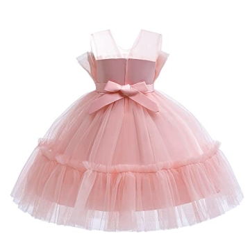 Baby Girl Princess Flutter Sleeve Tutu Dress Pink 130