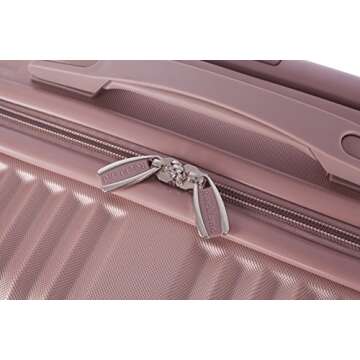 Rockland Berlin Hardside Expandable Spinner Wheel Luggage, Rose Gold, 3-Piece Set (20/24/28)