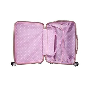 Rockland Berlin 3-Piece Spinner Luggage Set - Rose Gold