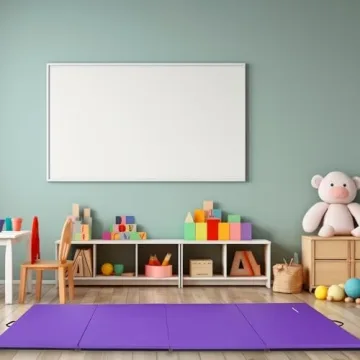 Purple Folding Gymnastics Mat for Home Gym Safety