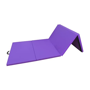 Purple Folding Gymnastics Mat for Home Gym Safety