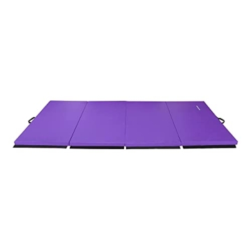 Purple Folding Gymnastics Mat for Home Gym Safety