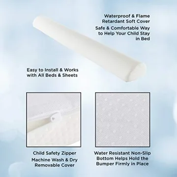 Toddler Bed Bumper - Kids Safety Foam Guard for All Bed Sizes