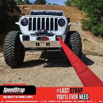 SpeedStrap Big Daddy Weavable Recovery Tow Strap 2" x 30' – Heavy Duty 14,000lb Break Strength – Emergency Towing Rope for Offroad 4x4, Jeep, Truck, Buggy, Boats
