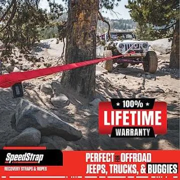 SpeedStrap Big Daddy Weavable Recovery Tow Strap 2" x 30' – Heavy Duty 14,000lb Break Strength – Emergency Towing Rope for Offroad 4x4, Jeep, Truck, Buggy, Boats