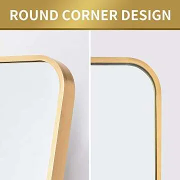 Elegant Full Length Floor Mirror in Gold for Any Space