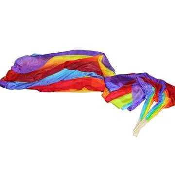 KIKIGOAL Silk Belly Dance Fan Veil for Stunning Performances