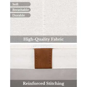 StorageWorks Closet Storage Bins, Storage Baskets with Clear Window and Handles, Fabric Organizer for Clothes, Foldable Cube for Shelves, Beige, 3 Pack