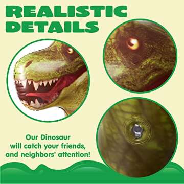 JOYIN 62” Giant T-Rex Dinosaur Inflatable - Perfect for Parties and Pool Fun!