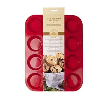 Mrs. Anderson's Baking Silicone 12-Cup Muffin Pan - BPA Free, Non-Stick
